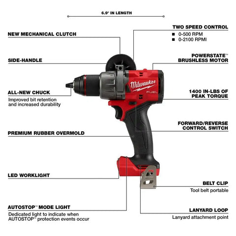 Milwaukee 2904-20 M18 FUEL  1/2" Hammer Drill/Driver