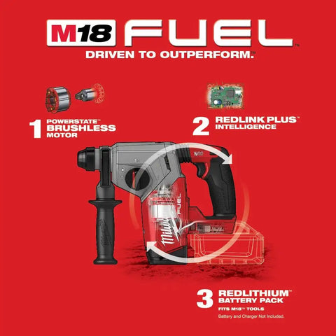Milwaukee 2912-20 M18 FUEL™ 1" SDS Plus Rotary Hammer