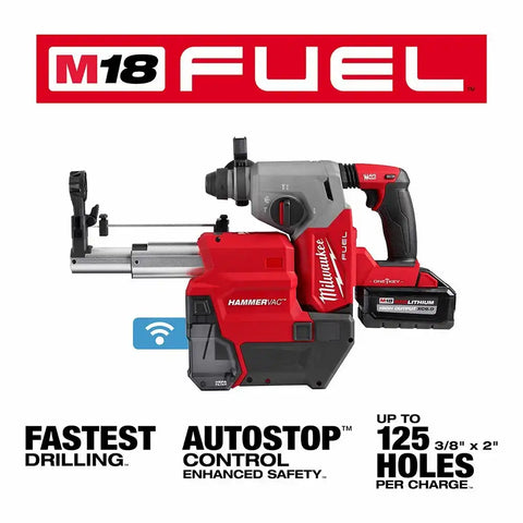 Milwaukee 2914-22DE M18 FUEL™ 1" SDS Plus Rotary Hammer w/ ONE-KEY™ Dust Extractor Kit