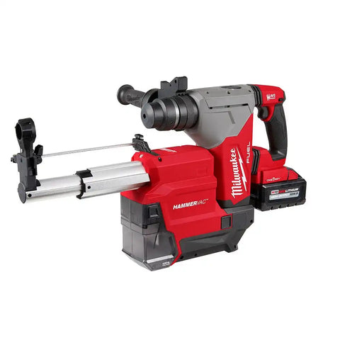 Milwaukee 2915-22DE M18 FUEL 1-1/8” SDS Plus Rotary Hammer Kit With Dedicated Dust Extractor - (2) XC6.0 Battery Pack