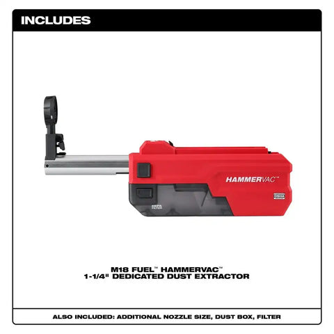 Milwaukee 2916-DE M18 FUEL HAMMERVAC 1-1/4" Dedicated Dust Extractor