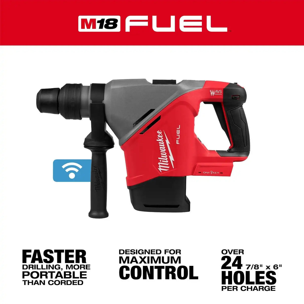 Milwaukee 2917-20 M18 FUEL 1-9/16" SDS Max Rotary Hammer with ONE-KEY