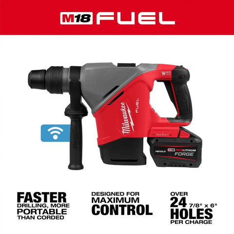 Milwaukee 2917-22HD M18 FUEL 1-9/16" SDS Max Rotary Hammer Kit with ONE KEY (2 Batteries, Charger)