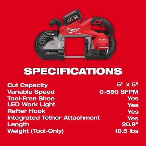 Milwaukee 2929-22 M18 FUEL Deep Cut Band Saw Kit