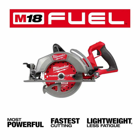 Milwaukee 2930-20 M18 FUEL 7-1/4" Rear Handle Circular Saw – Cordless, 2-5/8" Cut Capacity