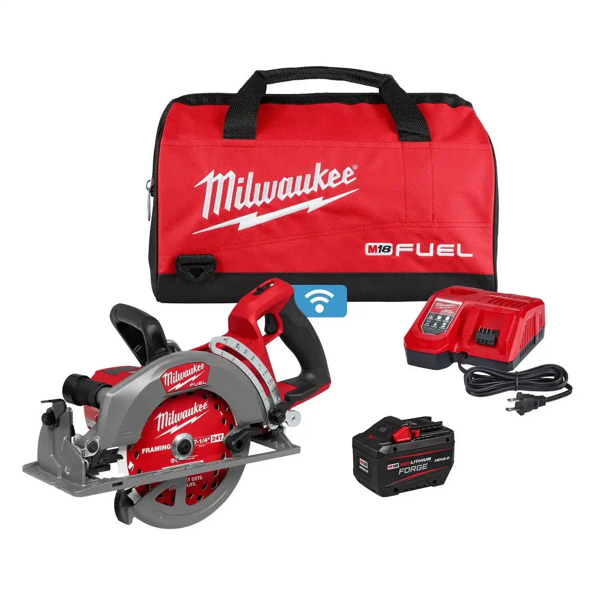Milwaukee 2931-21HD M18 FUEL 7-1/4" Rear Handle Circular Saw Kit with ONE-KEY (12.0Ah Battery)