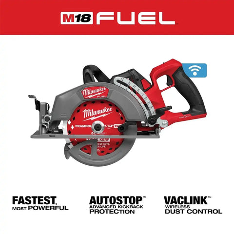 Milwaukee 2931-21HD M18 FUEL 7-1/4" Rear Handle Circular Saw Kit with ONE-KEY (12.0Ah Battery)