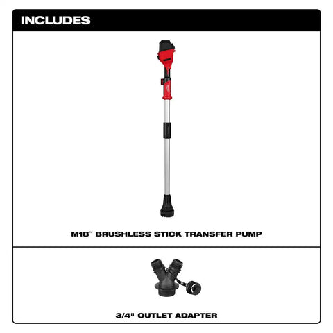 Milwaukee 2940-20 M18 Brushless Stick Transfer Pump
