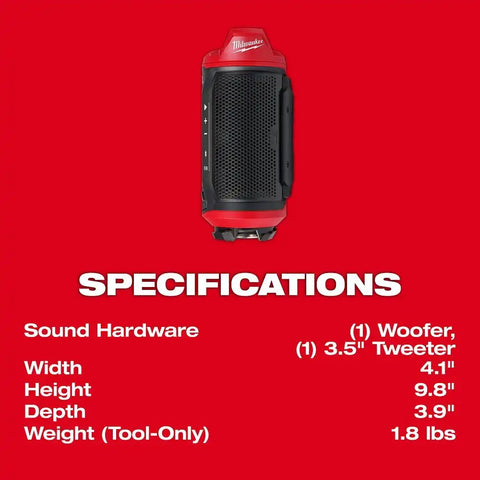 Milwaukee 2955-20 M12 Bluetooth Jobsite Speaker w/ PACKOUT Compatibility