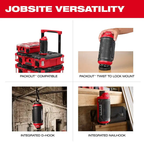 Milwaukee 2955-20 M12 Bluetooth Jobsite Speaker w/ PACKOUT Compatibility
