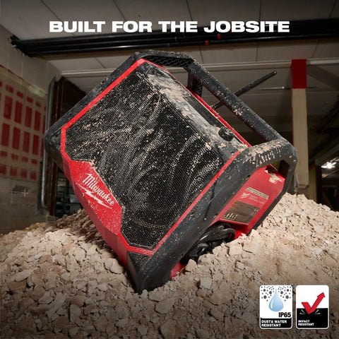 Milwaukee 2956-20 M18 Bluetooth Jobsite Radio and Charger with AUDIO-LINK and USB-C