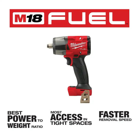 Milwaukee 2962-20 M18 FUEL™ 1/2" Mid-Torque Impact Wrench w/ Friction Ring Bare Tool