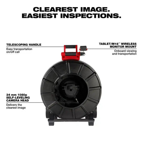 Milwaukee 2976-20 M18 325' Stiff Pipeline Inspection Reel