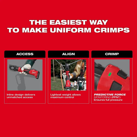 Milwaukee 2979-20 M18 FORCE LOGIC 6T Latched Linear Utility Crimper Tool Only (No Battery)