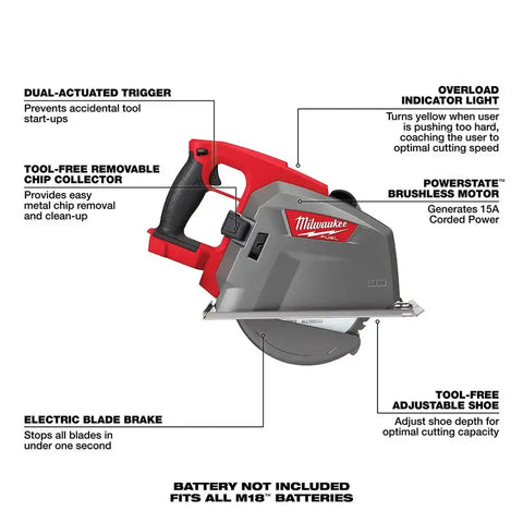 Milwaukee 2982-20 M18 FUEL 8" Metal Cutting Circular Saw (Tool Only)