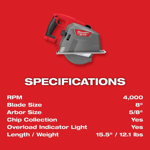 Milwaukee 2982-20 M18 FUEL 8" Metal Cutting Circular Saw (Tool Only)