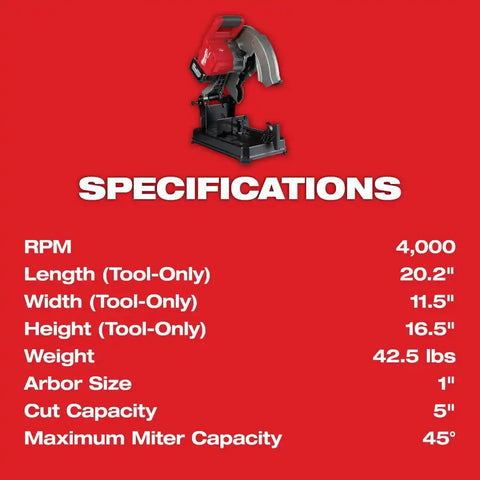 Milwaukee 2990-21HD M18 FUEL™ 14" Abrasive Chop Saw