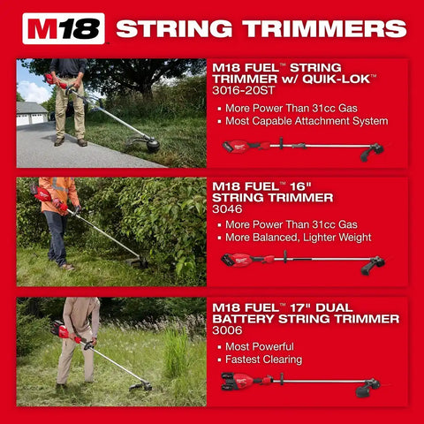 Milwaukee 3016-21ST M18 FUEL String Trimmer w/ QUIK-LOK Kit