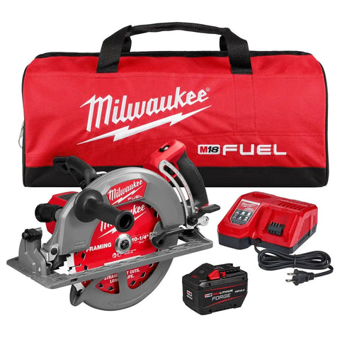 Milwaukee 3026-21HD M18 FUEL 10-1-4" Rear Handle Circular Saw Kit with Rapid Charger (12.0Ah Battery)