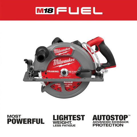 Milwaukee 3026-21HD M18 FUEL 10-1-4" Rear Handle Circular Saw Kit with Rapid Charger (12.0Ah Battery)