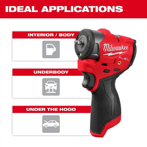 Milwaukee 3048-20 M12 FUEL 1/4" Subcompact Impact Wrench with Friction Ring