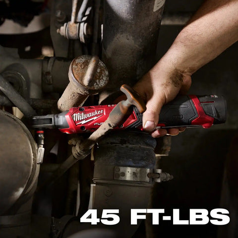 Milwaukee 3052-21 M12 FUEL 1/4 Inch Ratchet Kit with 550 RPM and 45 ft-lbs Max Torque (1 Battery)