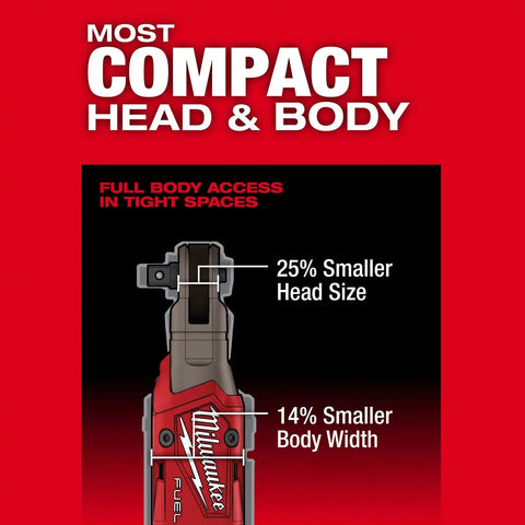 Milwaukee 3053-20 M12 FUEL 3/8 Inch Cordless Ratchet Bare Tool (No Battery or Charger)