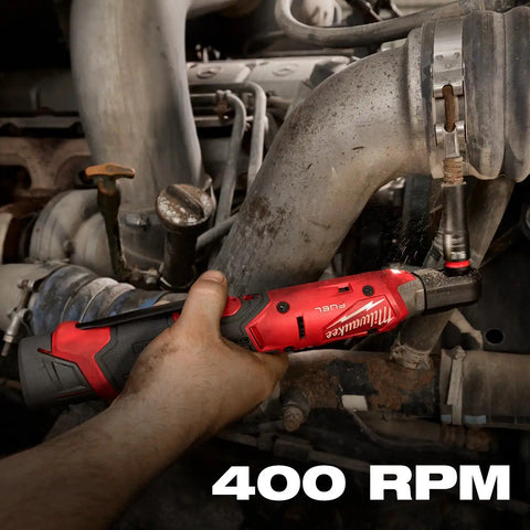 Milwaukee 3053-21 M12 FUEL 3/8 inch Cordless Ratchet Kit with Brushless Motor and 70 ft-lbs Torque (2.5Ah Battery)