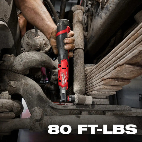 Milwaukee 3054-21 M12 FUEL 1/2 Inch Ratchet Kit with 80 ft-lbs torque and 300 RPM (2.5Ah Battery)