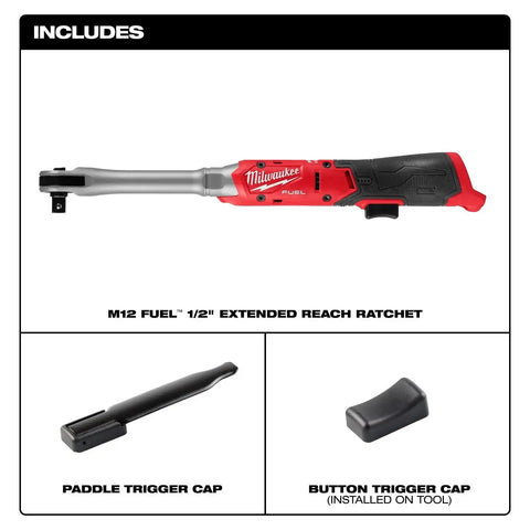Milwaukee 3055-20 M12 FUEL Half" Extended Reach Cordless Ratchet (Tool Only)