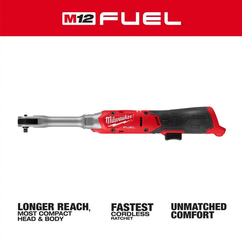 Milwaukee 3058-20 M12 FUEL 1/4" Extended Reach Cordless Ratchet Tool Only