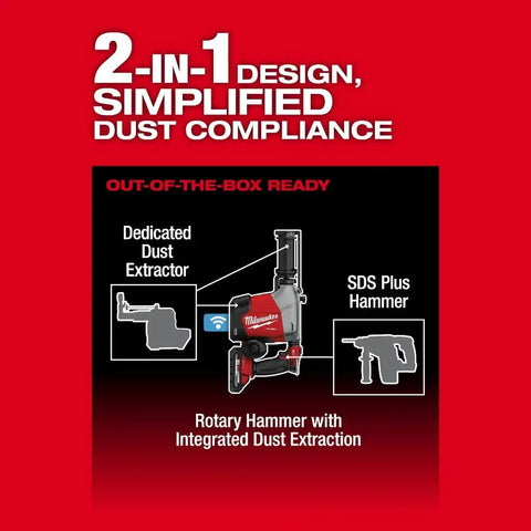 Milwaukee 3311-22 M18 FUEL Overhead Rotary Hammer w/ Integrated Dust Extraction