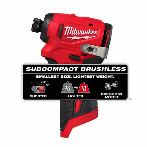 Milwaukee 3450-20 M12 Subcompact Brushless 1/4" Hex Impact Driver