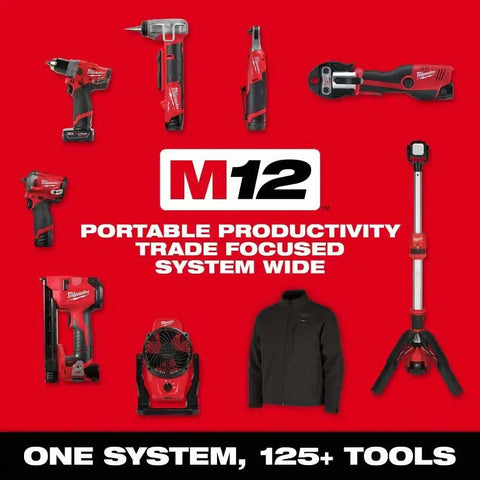 Milwaukee 3450-22 M12 Subcompact Brushless 1/4" Hex Impact Driver Kit