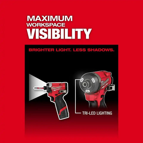 Milwaukee 3453-22 M12 FUEL 1/4" Hex Impact Driver Kit