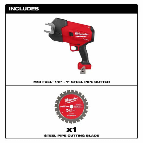 Milwaukee 3469-20 M18 FUEL ½”-1” Steel Pipe Cutter