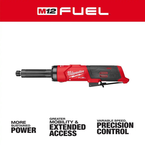 Milwaukee 3487-20 M12 FUEL 1/4" Extended Straight Die Grinder with 4" Shaft
