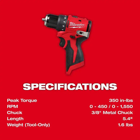 Milwaukee 3494-22 M12 Subcompact Brushless 2-Tool Combo Kit