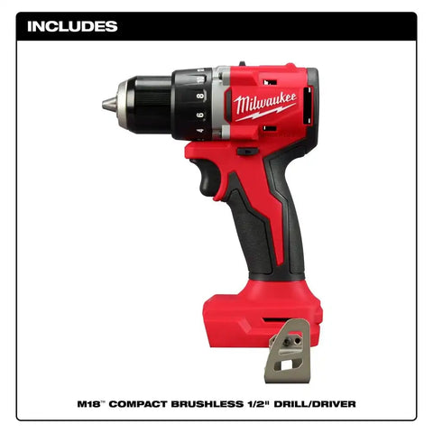 Milwaukee 3601-20 M18 Compact Brushless 1/2" Drill/Driver