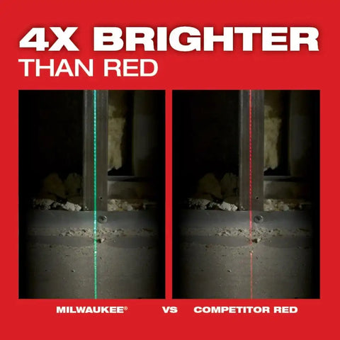 Milwaukee 3624-20 M12 Green Laser - Cross Line & 4-Points