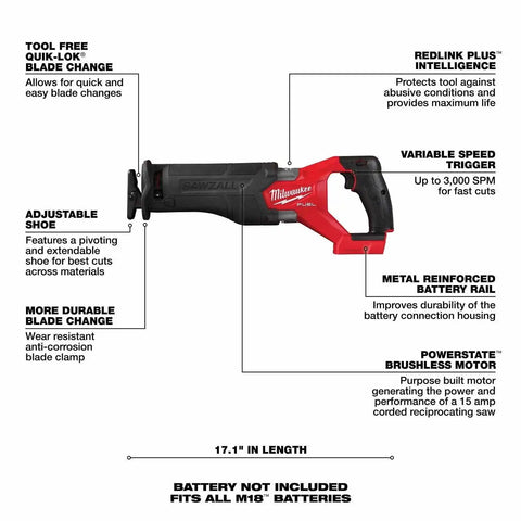 Milwaukee 3697-25 M18 FUEL 5-Tool Combo Kit
