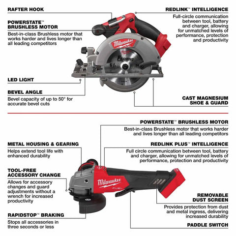 Milwaukee 3697-27 M18 Fuel 7-Tool Combo Kit