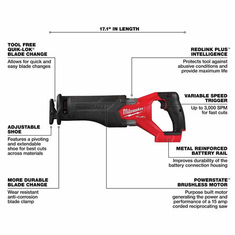 Milwaukee 3697-27 M18 Fuel 7-Tool Combo Kit
