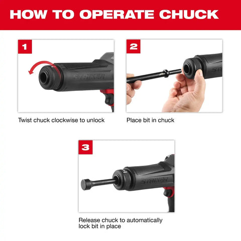 Milwaukee 3771-20 M18 FUEL Striker 0.401" Round Shank Cordless Hammer Chisel
