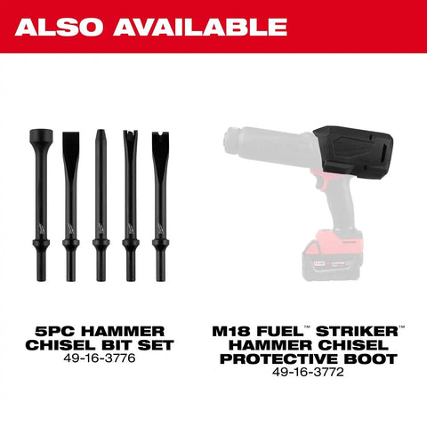 Milwaukee 3771-20 M18 FUEL Striker 0.401" Round Shank Cordless Hammer Chisel