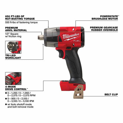 Milwaukee 3890-22 M18 Fuel & M12 Fuel 2-Tool Combo Kit