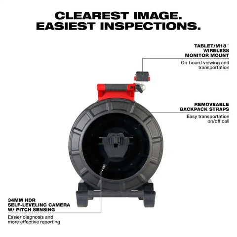 Milwaukee 3973-20 120' Mid-Stiff Modular Pipeline Inspection Reel