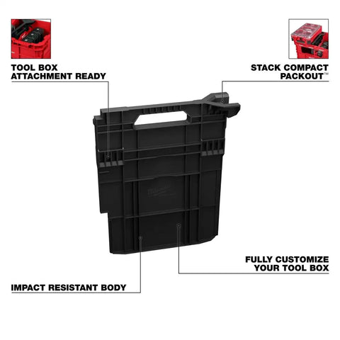 Milwaukee 48-22-8039 PACKOUT XL Crate Divider with Toolbox Attachment Ready Mounting 4" L x 15.25" W x 19" H
