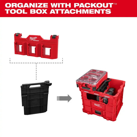 Milwaukee 48-22-8039 PACKOUT XL Crate Divider with Toolbox Attachment Ready Mounting 4" L x 15.25" W x 19" H