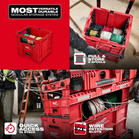 Milwaukee 48-22-8043 PACKOUT Wire Pulling XL Crate 19 x 15.88 x 15.69" with Insert